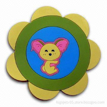 Coaster, Made of Soft PVC, Customized Designs are Accepted